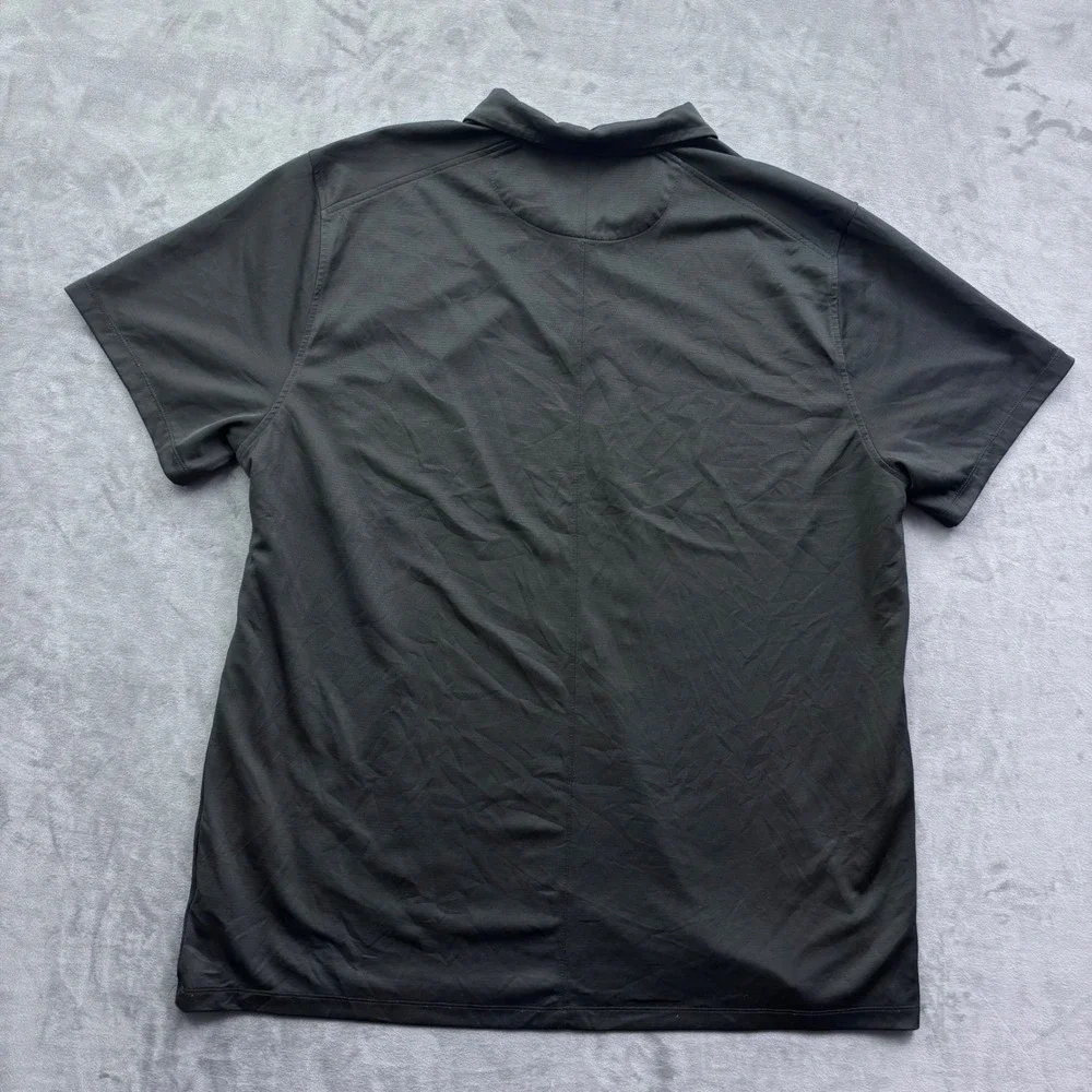 Nike Golf Dri-FIT Polo Shirt Mens XXL Black Short Sleeve Performance Golf Top